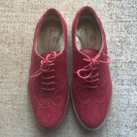 NWOB Marc Joseph New York Central Park West red wingtips oxford shoes sz 6 - Picture 2 of 8